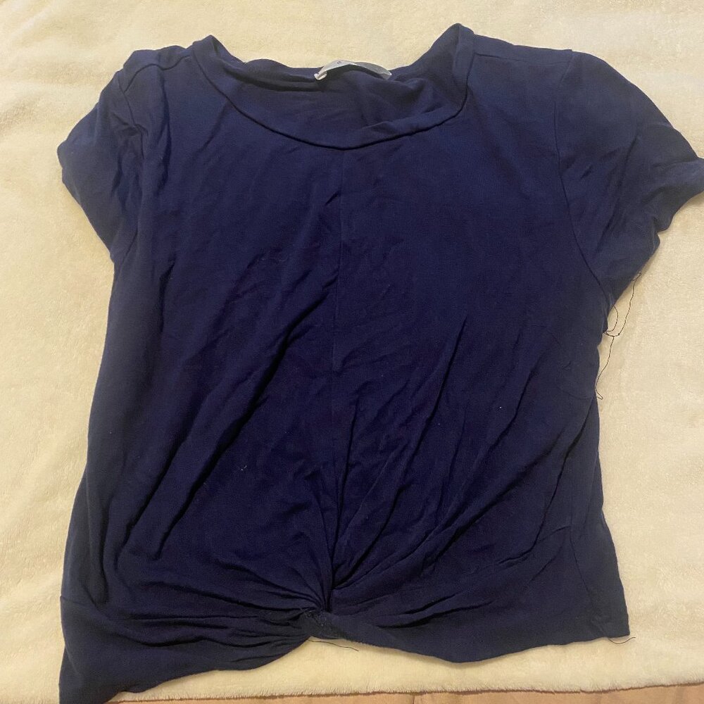 Blue crop top